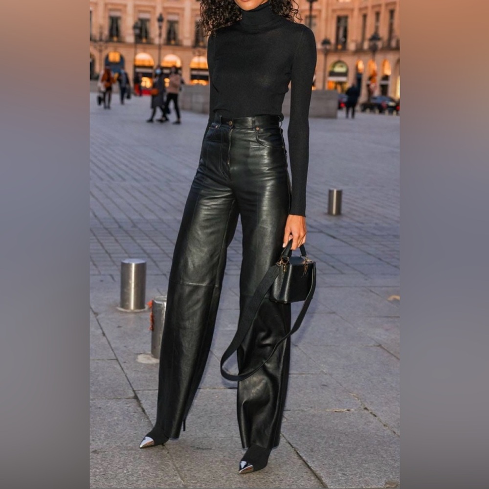 Genuine Leather Bootcut Pants GAP Y2K